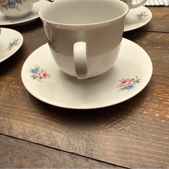 Vintage Wissterliug, Schwarzenbach Bavaria Germany Floral Tea set Lot Of 17 Rare - Picture 5 of 16